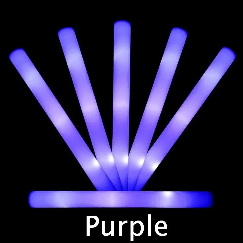 Flashing Led Foam Sticks Party - 5/10/30 個 4 モードカラフルなフォームグロースティック LED 点滅グロースティックキャンプパーティー用品レイブフェスティバル結婚式コンサート用