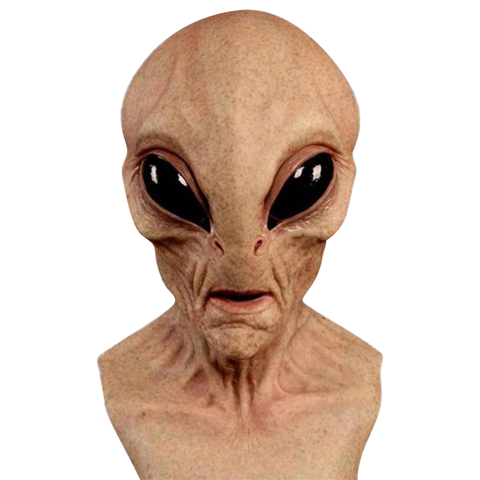 Latex Alien Mask Realistic - エイリアン風の面白いマスク、ラテックス製のエイリアンマスク、リアルで不気味なハロウィーンマスク。ハロウィーンカーニバルやコスチュームパーティーの小道具として最適。