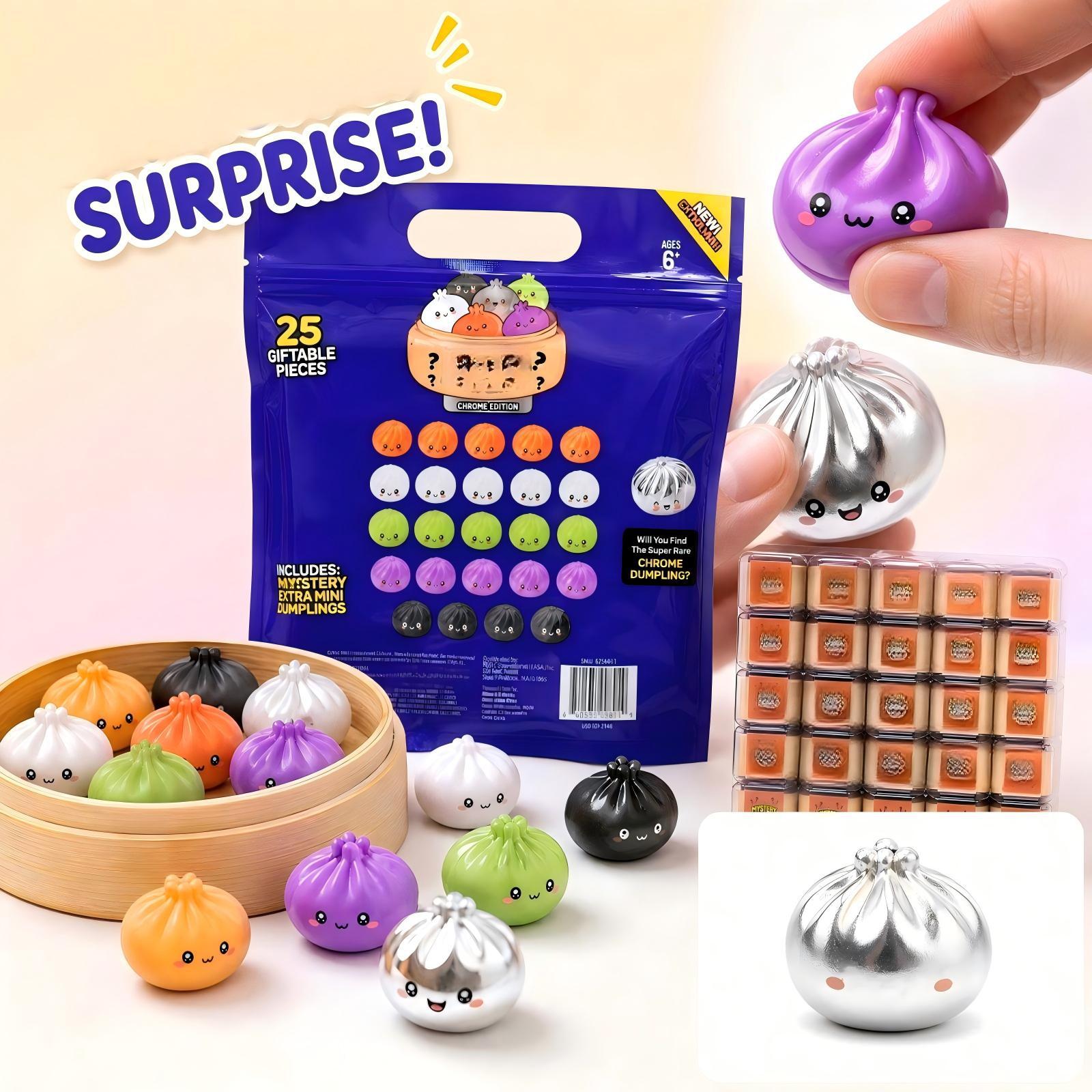 Party Supplies - 25個入り ミニクリスマス スクイーズおにぎり ミニミステリーセット、ハロウィーンのプレゼントやパーティー用品に最適なスクイーズおにぎり