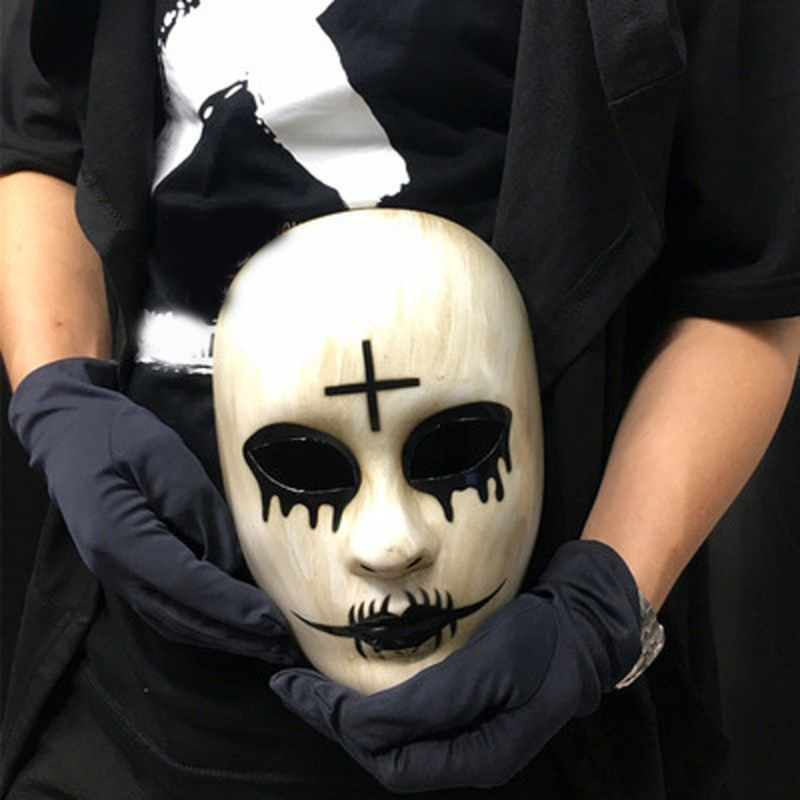 Led Purge Mask Halloween - ハロウィーン映画のテーマパーティーのフェイスマスク,大人のためのホラーマスク,コスプレ,映画の衣装,子供へのギフト