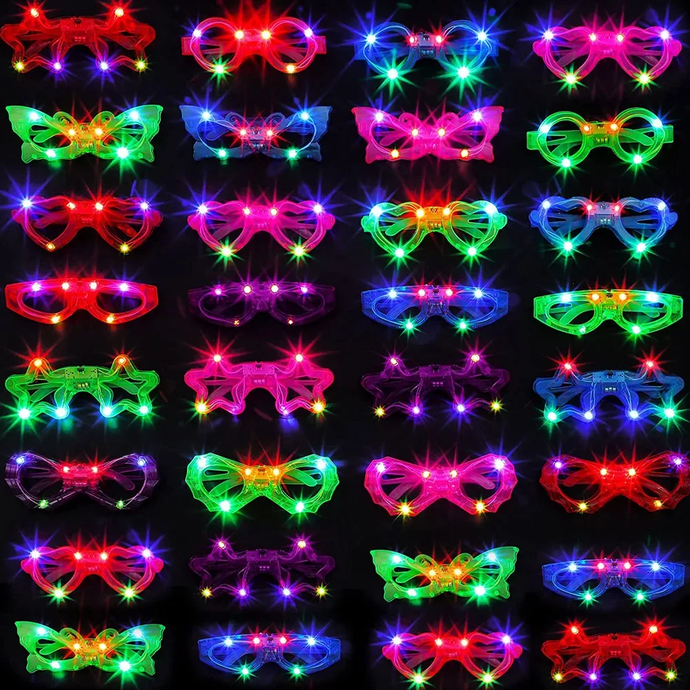 LEDグラス ネオン グローインザダーク パーティーグッズ  - Glow In The Dark Party Glasses のレビューと価格