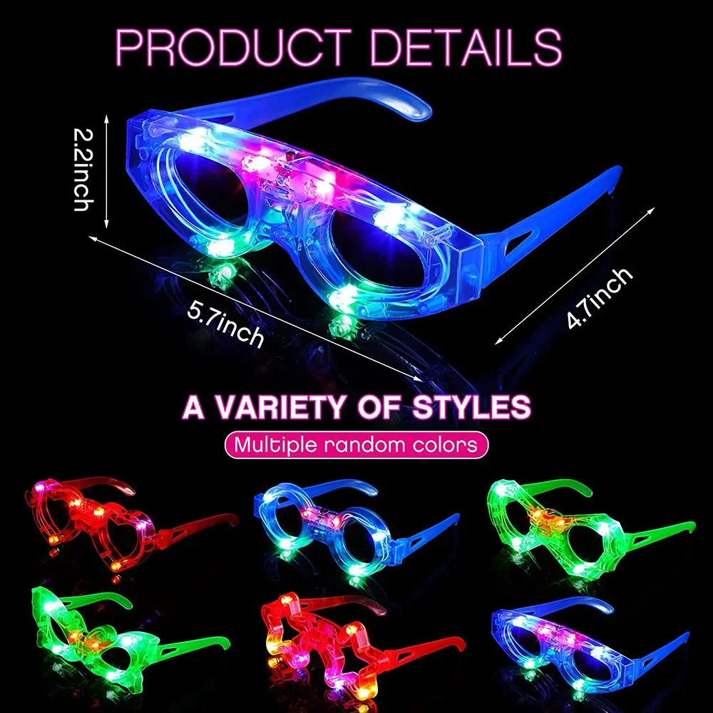 LEDグラス ネオン グローインザダーク パーティーグッズ  - Glow In The Dark Party Glasses のレビューと価格