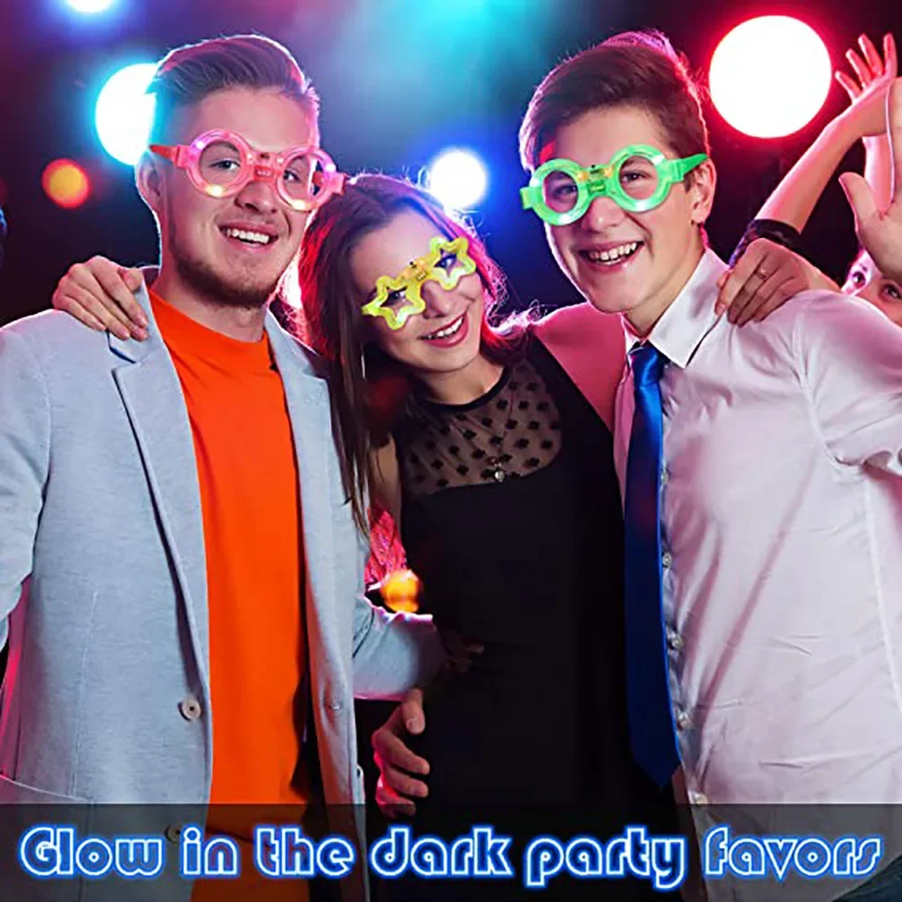 LEDグラス ネオン グローインザダーク パーティーグッズ  - Glow In The Dark Party Glasses のレビューと価格