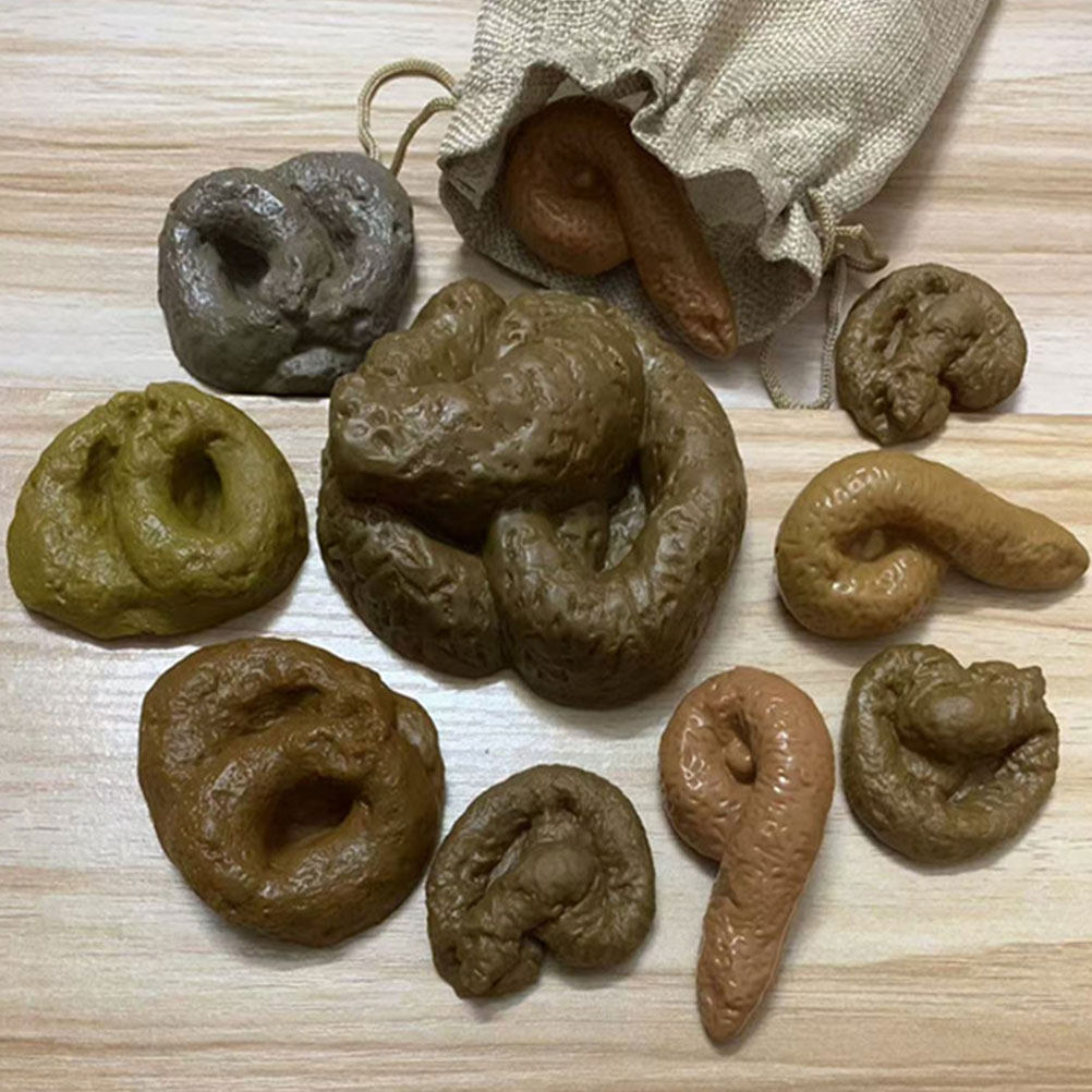 10個入り、リアルなデザインのフェイクうんちおもちゃセット。 - Fake Poop Gag Gift のレビューと価格