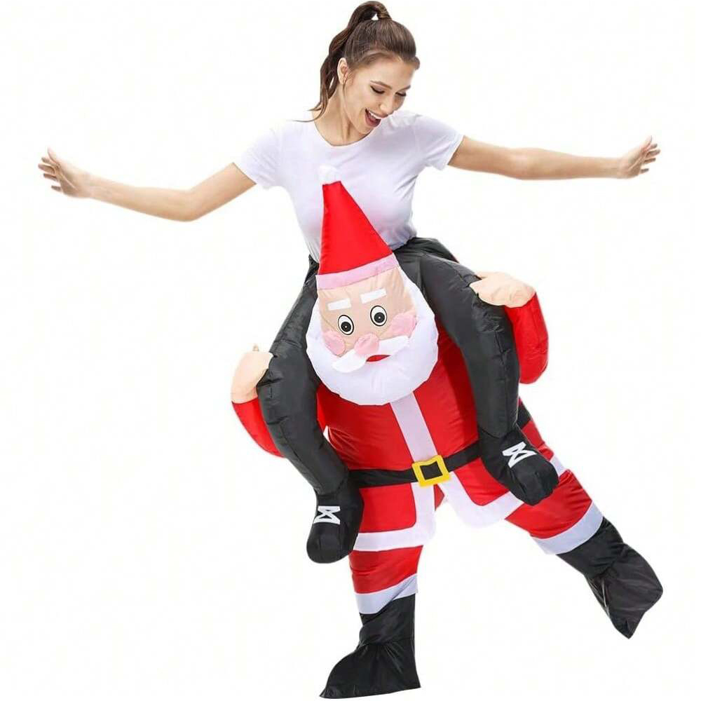 サンタクロースの着ぐるみ（乗り物タイプ）、空気で膨らませるサ - Costumes のレビューと価格
