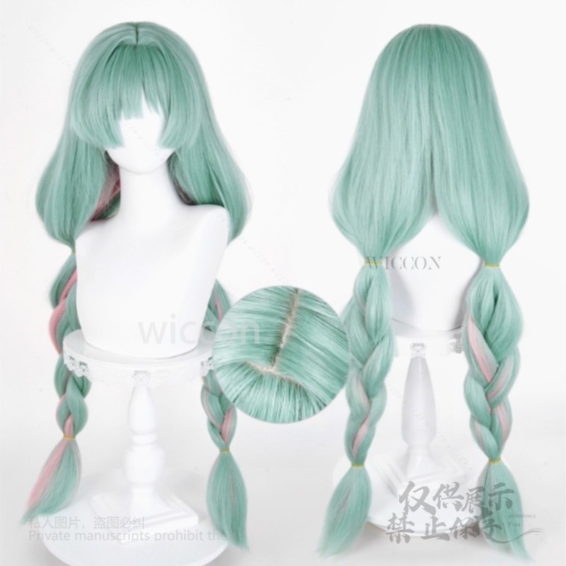 アニメ Phrolova コスプレウィッググリーンピンク混合 - Anime Cosplay Wig Heat Resistant のレビューと価格
