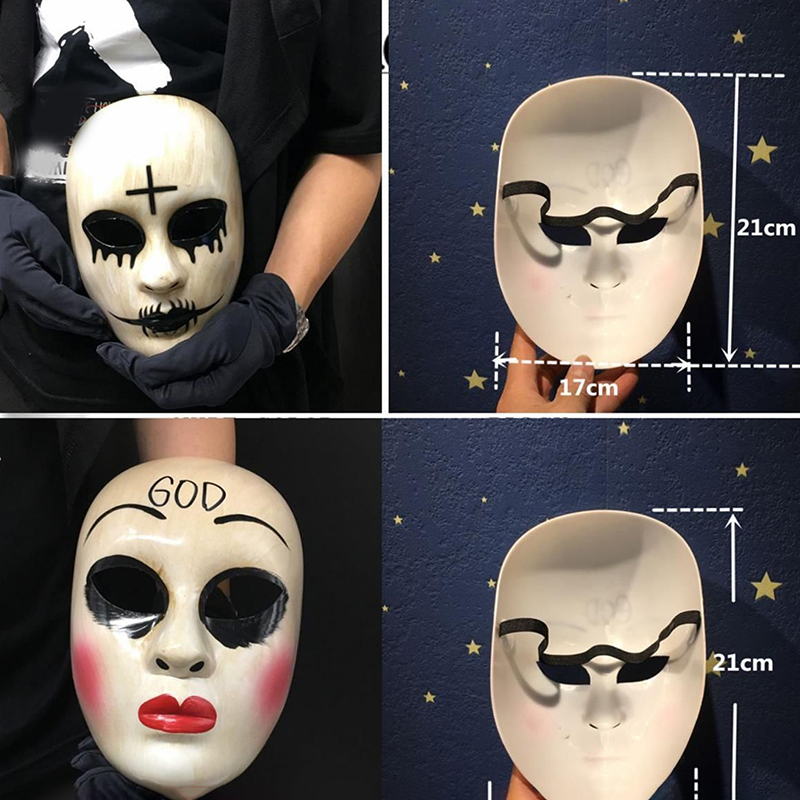 ハロウィーン映画のテーマパーティーのフェイスマスク,大人のた - Led Purge Mask Halloween のレビューと価格