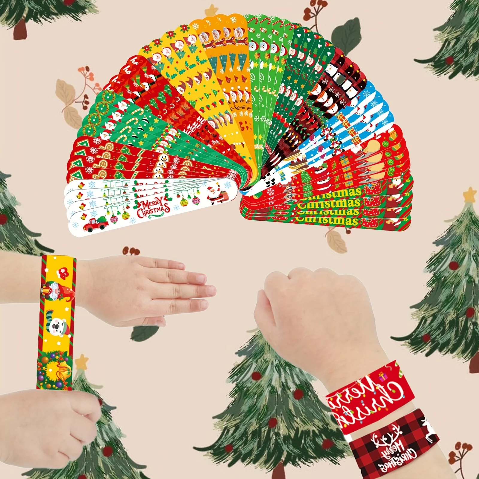 クリスマススラップブレスレット、クリスマスストッキング詰め物 - Party Supplies のレビューと価格