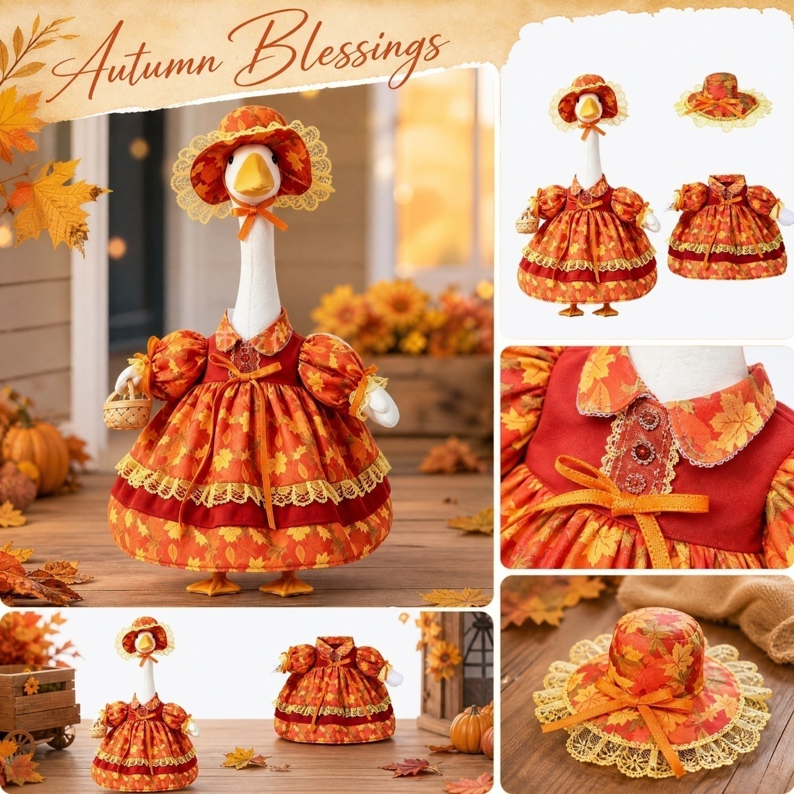 ポーチグース用感謝祭秋の紅葉コスチュームセット、ホリデーデコ - Costumes のレビューと価格