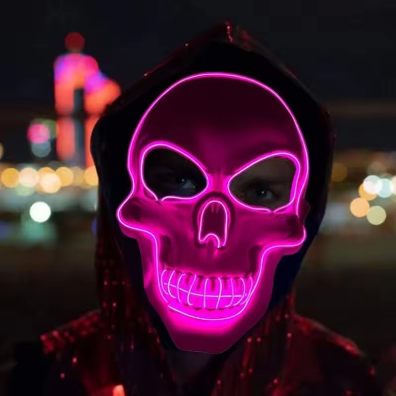 LEDライトアップネオンマスク,パーティーマスク,楽しいマス - Led Purge Mask Halloween のレビューと価格