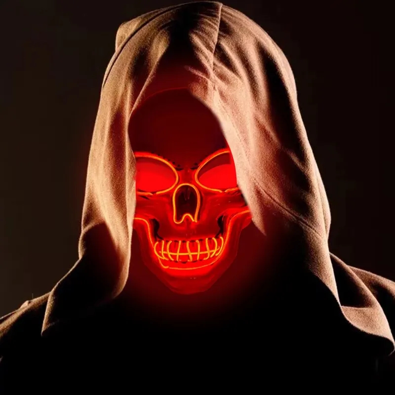 LEDライトアップネオンマスク,パーティーマスク,楽しいマス - Led Purge Mask Halloween のレビューと価格