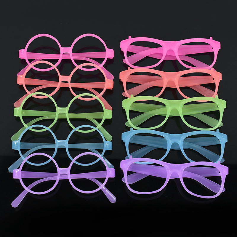1個入り 暗闇で光るネオンメガネ パーティーグッズ 発光レト - Glow In The Dark Party Glasses のレビューと価格