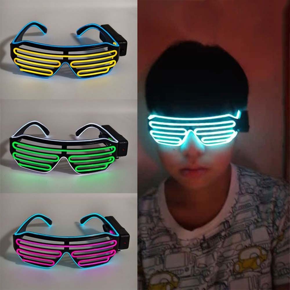 ワイヤレスLED発光メガネ、クールなツートンカラー、暗闇で光 - Glow In The Dark Party Glasses のレビューと価格